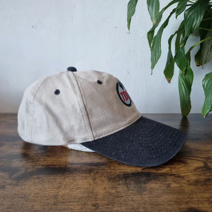 Vintage American baseball Hat Snapback cap one size adjustable beige black tdw