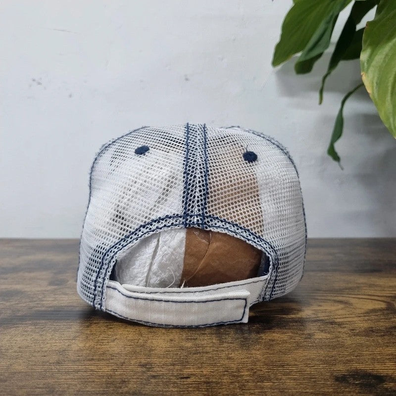 Vintage American Baseball Hat Snapback cap one size adjustable blue white natural light beer