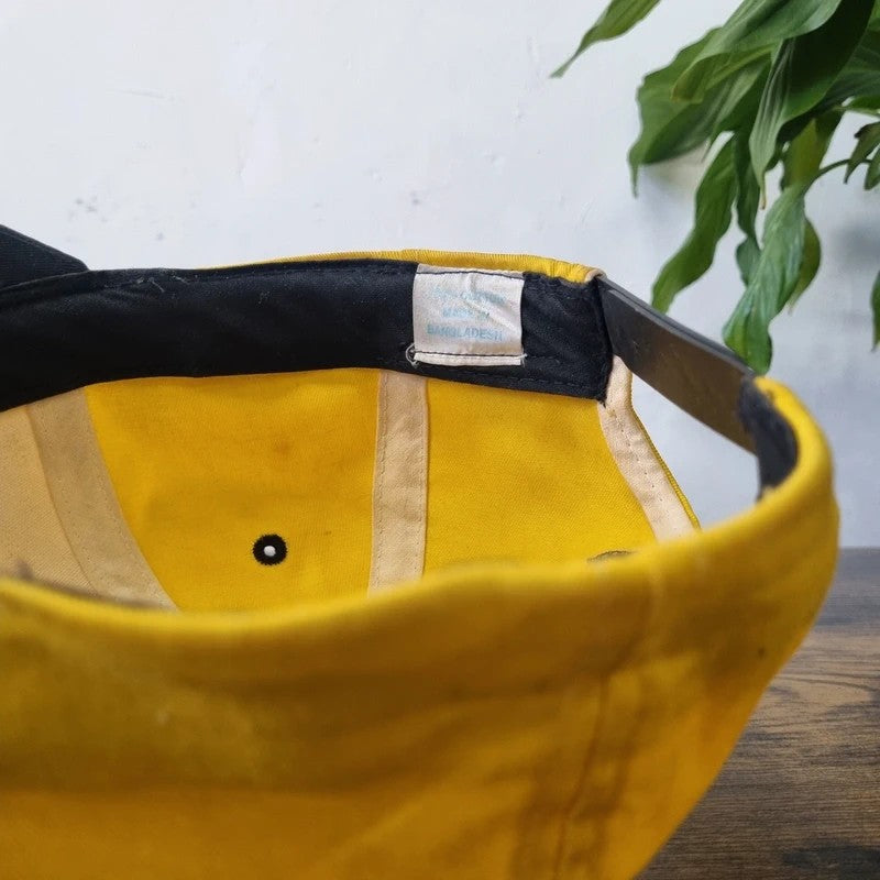 Vintage American Baseball Hat Snapback cap one size adjustable black yellow pennzoil racing