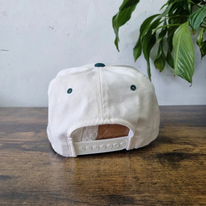 Vintage American Baseball Hat Snapback cap one size adjustable white green blacks valley