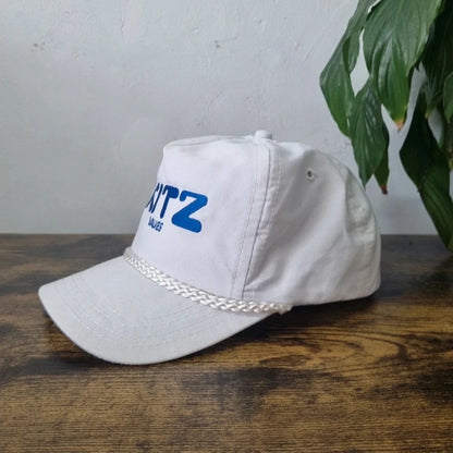Vintage American Trucker Hat Snapback cap one size adjustable white Kitz valves