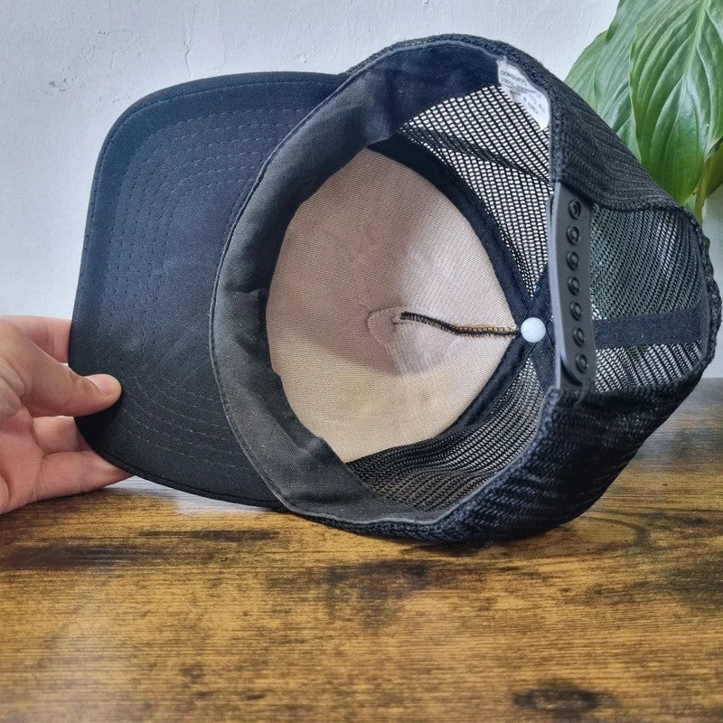 Vintage American Trucker Hat Snapback cap one size adjustable black Burns Bros