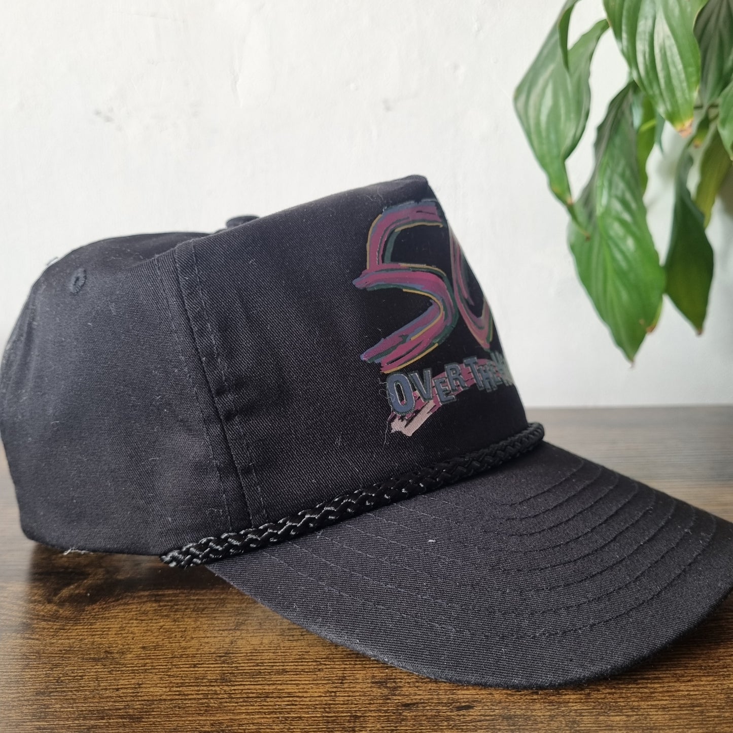 Vintage American Trucker Hat Snapback cap one size adjustable Black 50 over the
