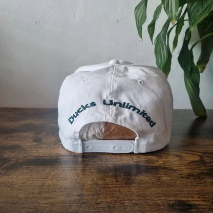 Vintage American Trucker Hat Snapback cap one size adjustable white Ducks Unlimited