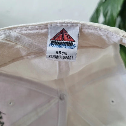 Vintage American Baseball Hat Snapback cap one size adjustable Nassau Bahamas White shark