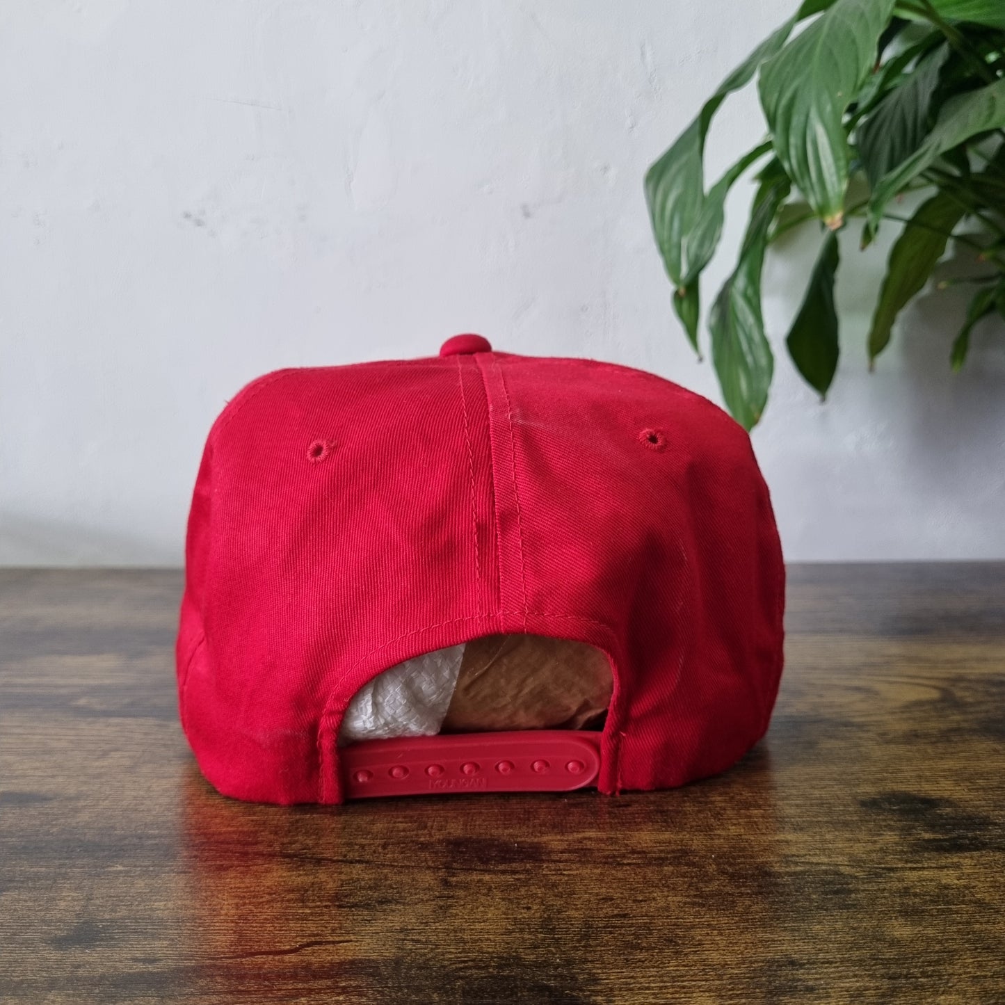 Vintage American Trucker Hat Snapback cap one size red partners in education