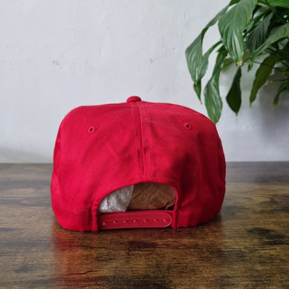 Vintage American Trucker Hat Snapback cap one size red partners in education