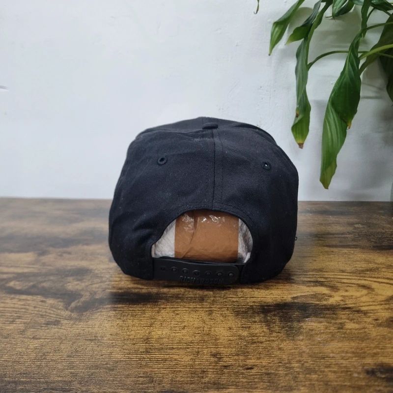 Vintage American baseball Hat Snapback cap one size adjustable black construction