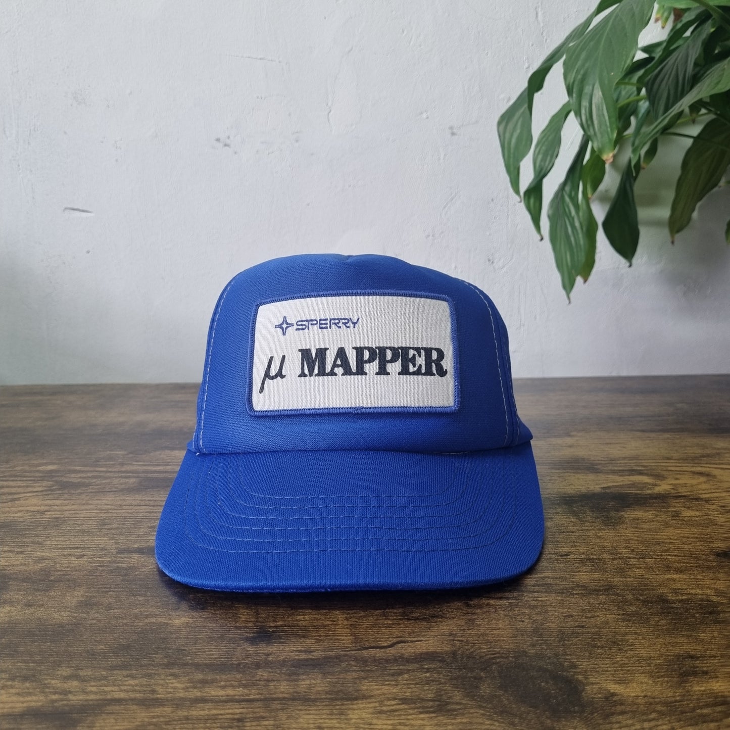 Vintage American Trucker Hat Snapback cap one size adjustable Blue Sperry Mapper