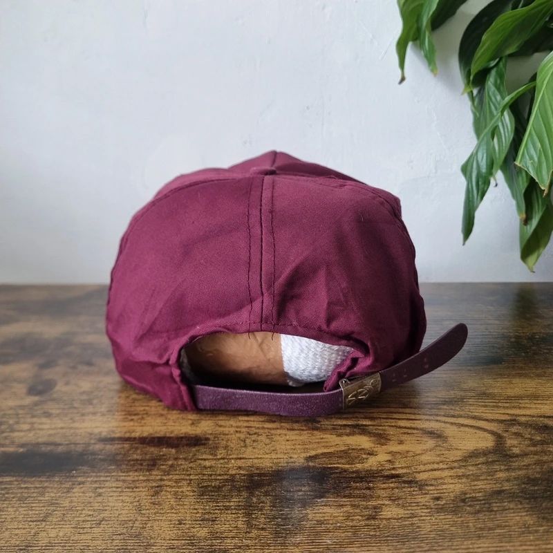 Vintage American Trucker Hat Snapback cap one size adjustable burgundy kennebunk police association