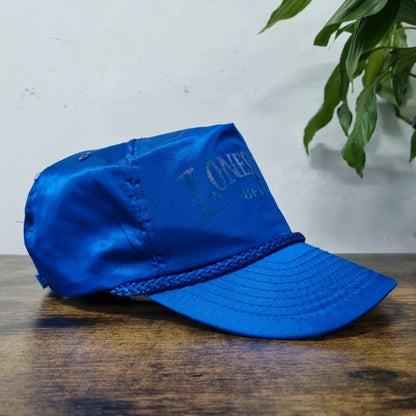 Vintage American Trucker Hat Snapback cap one size adjustable blue longstanding beer