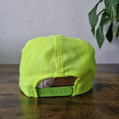 Vintage American Trucker Hat Snapback cap one size neon yellow Erickson Boiler P
