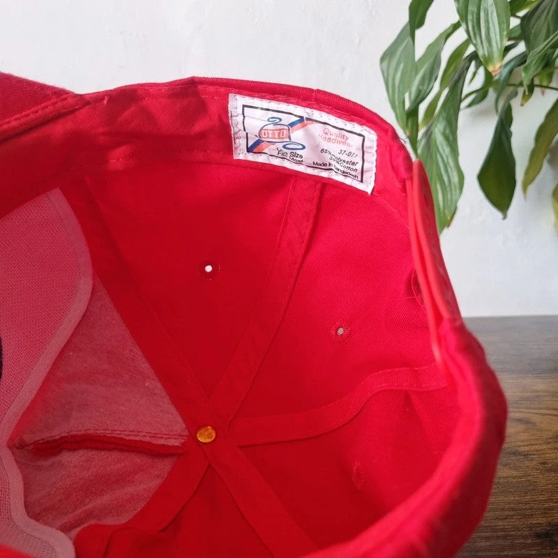 Vintage American Trucker Hat Snapback cap one size adjustable red Vaquero Farms