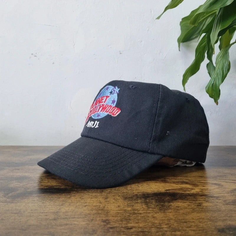 Vintage American Baseball Hat Snapback cap one size adjustable black planet Hollywood Maui