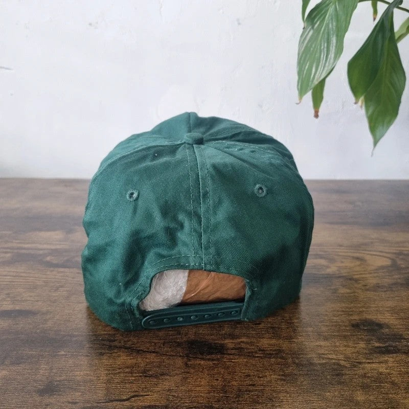 Vintage American Trucker Hat Snapback cap one size adjustable green Edward Jones investment