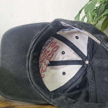 Vintage American Trucker Hat Snapback cap one size adjustable faded Black Matco