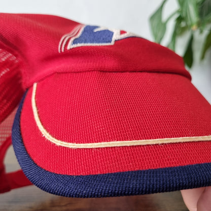 Vintage American Trucker Hat Snapback cap one size adjustable red Pace america