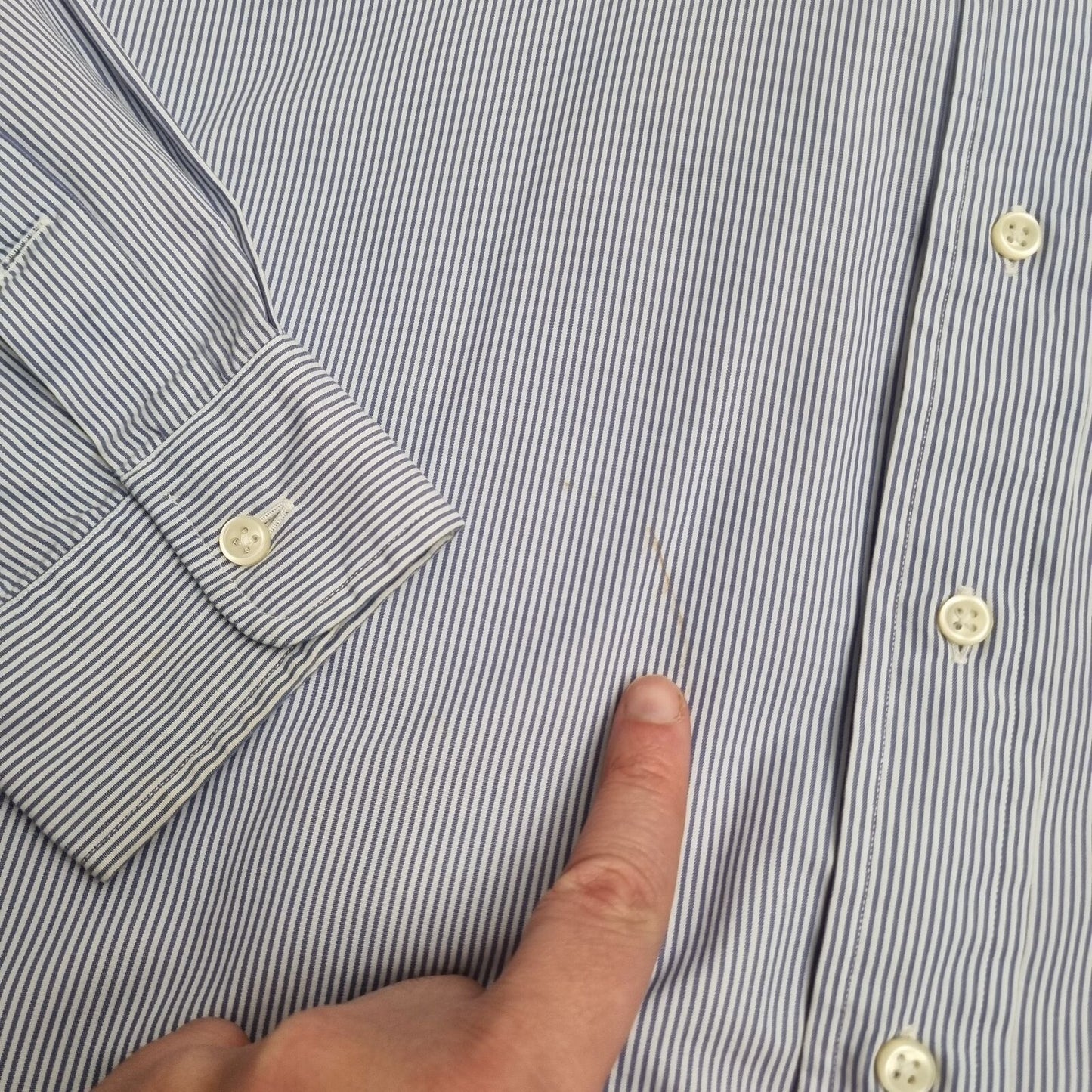 Ralph Lauren OXFORD SHIRT BLAKE TWO PLY STRIPE  - Blue - Size M