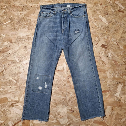 Levis 501 Denim Jeans Regular Straight   w32 l27   - Blue