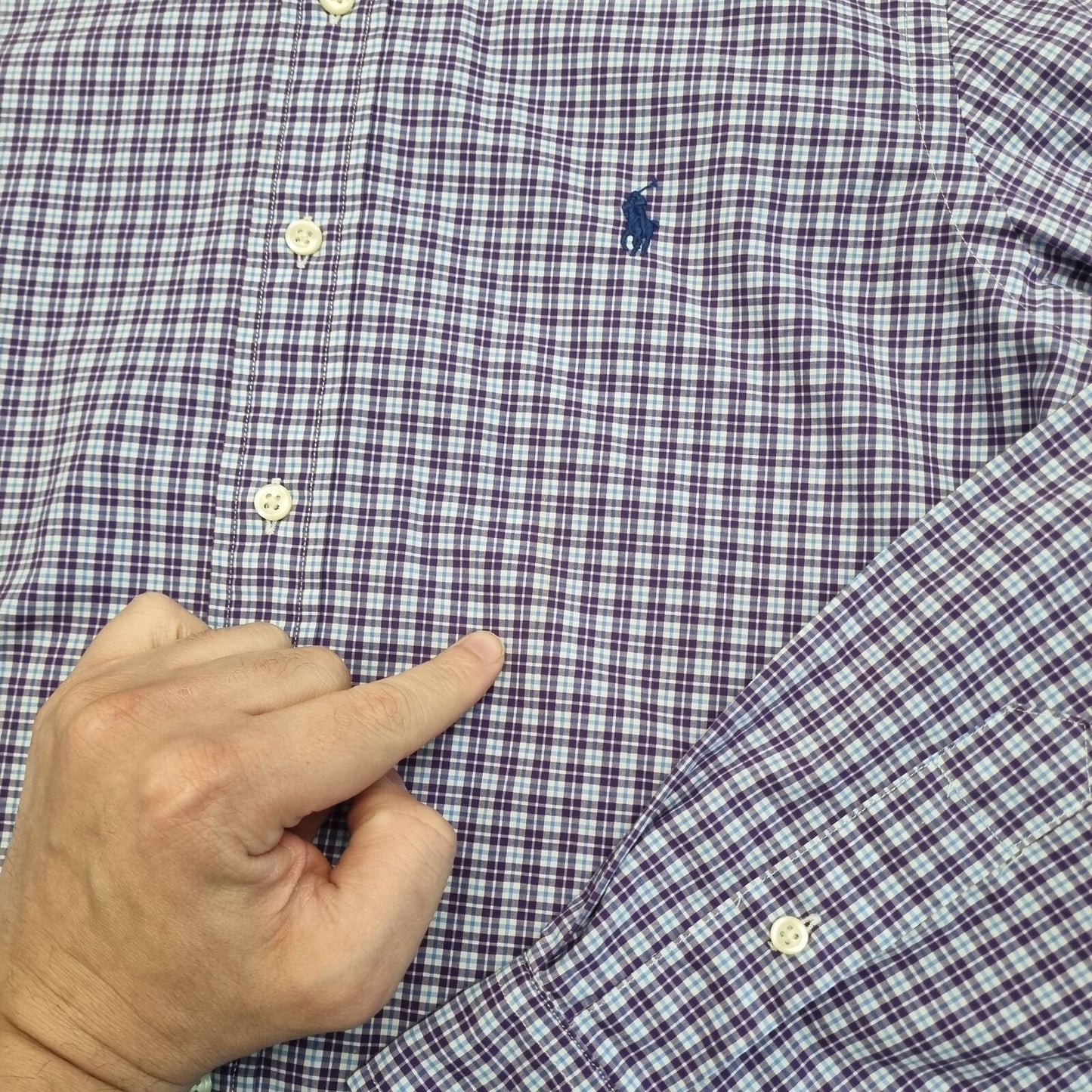 Ralph Lauren OXFORD SHIRT 100% COTTON STRETCH - Purple - Size S