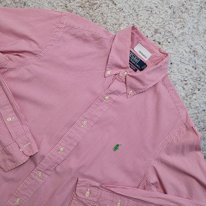 Polo Ralph Lauren OXFORD SHIRT CUSTOM FIT STRIPE - Red - Size S
