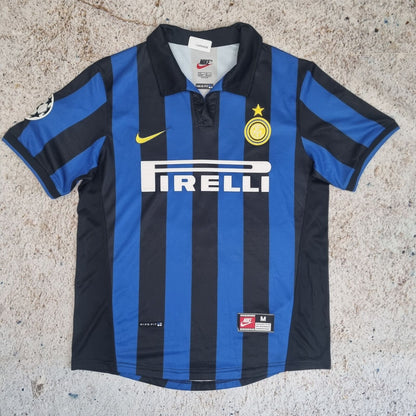 Nike INTER MILAN JERSEY 1998/99 HOME SHIRT RONALDO #9 - Blue - Size M