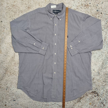 Ralph Lauren OXFORD SHIRT YARMOUTH CHECK PLAID - Blue - Size 17.5