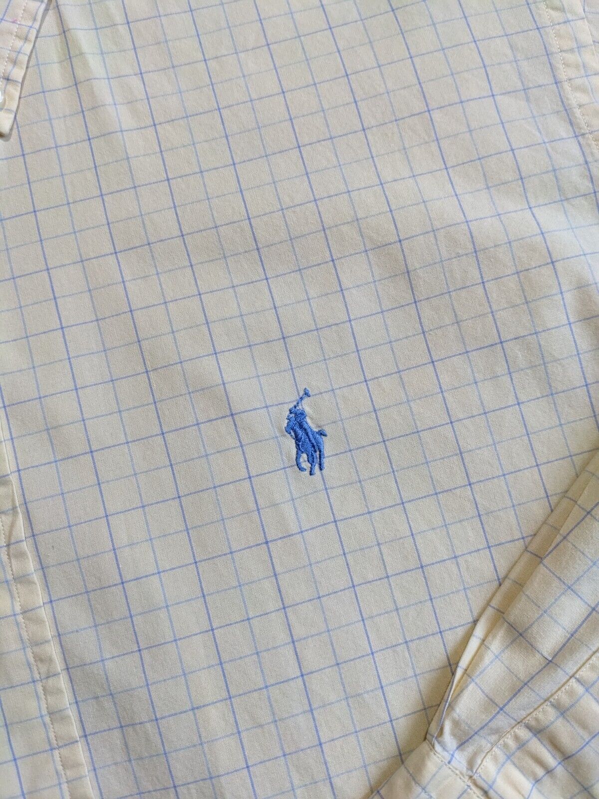 Ralph Lauren Sleeve Yarmouth Check - Size 15.5 32 33- Yellow