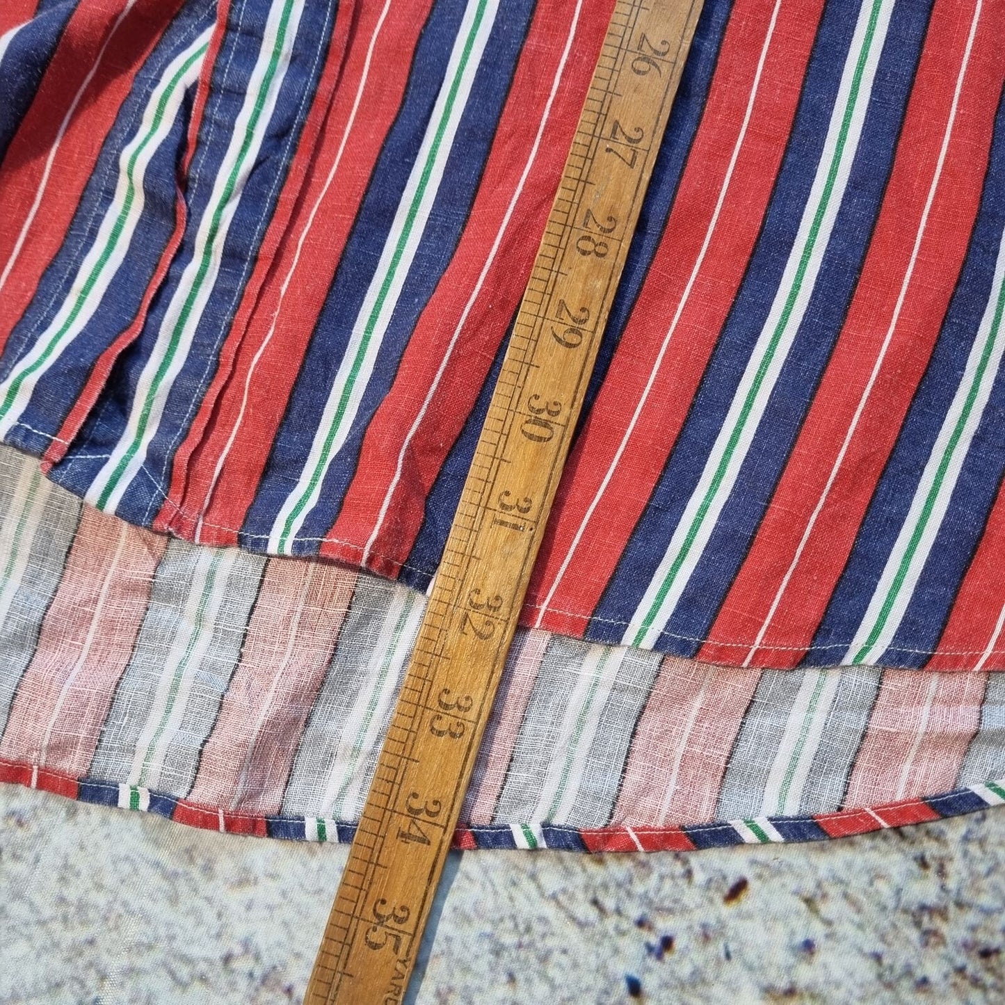 Ralph Lauren OXFORD SHIRT 100% LINEN STRIPE - Red - Size XXL