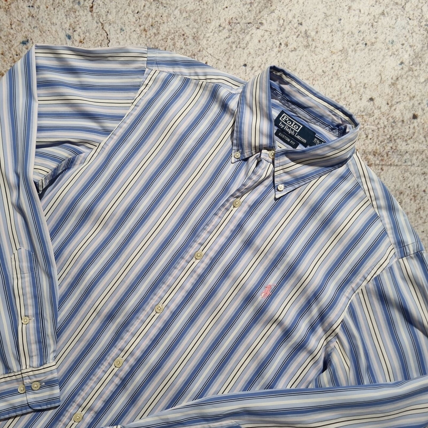 Ralph Lauren OXFORD SHIRT CUSTOM FIT STRIPE - Blue - Size M