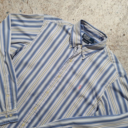 Ralph Lauren OXFORD SHIRT CUSTOM FIT STRIPE - Blue - Size M