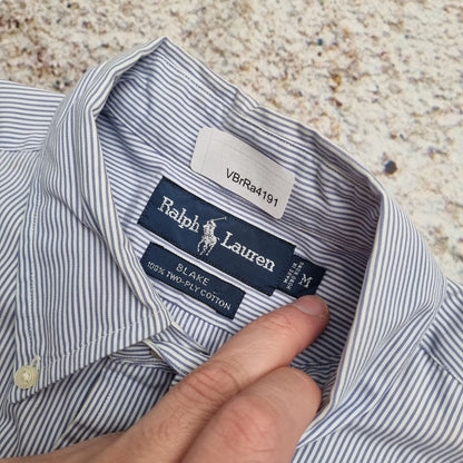 Ralph Lauren OXFORD SHIRT BLAKE TWO PLY STRIPE  - Blue - Size M
