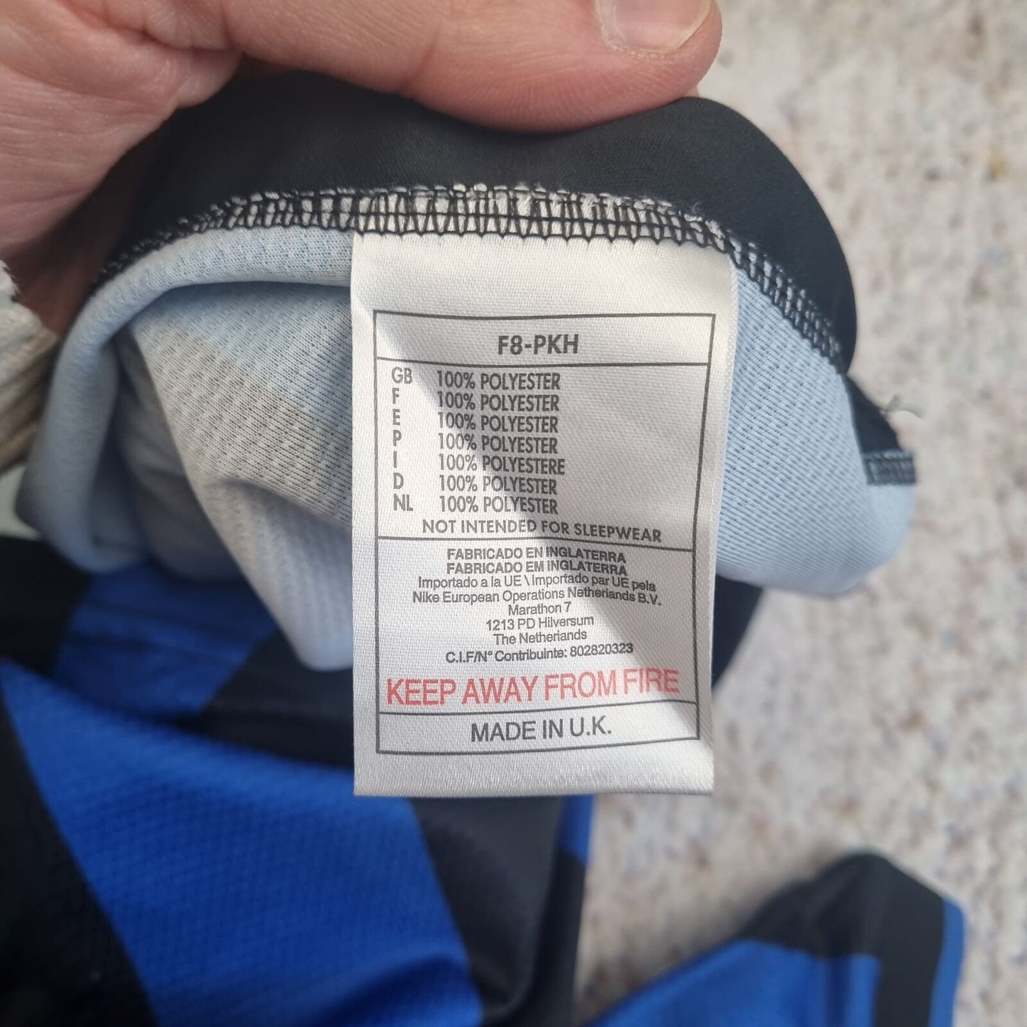 Nike INTER MILAN JERSEY 1998/99 HOME SHIRT RONALDO #9 - Blue - Size M