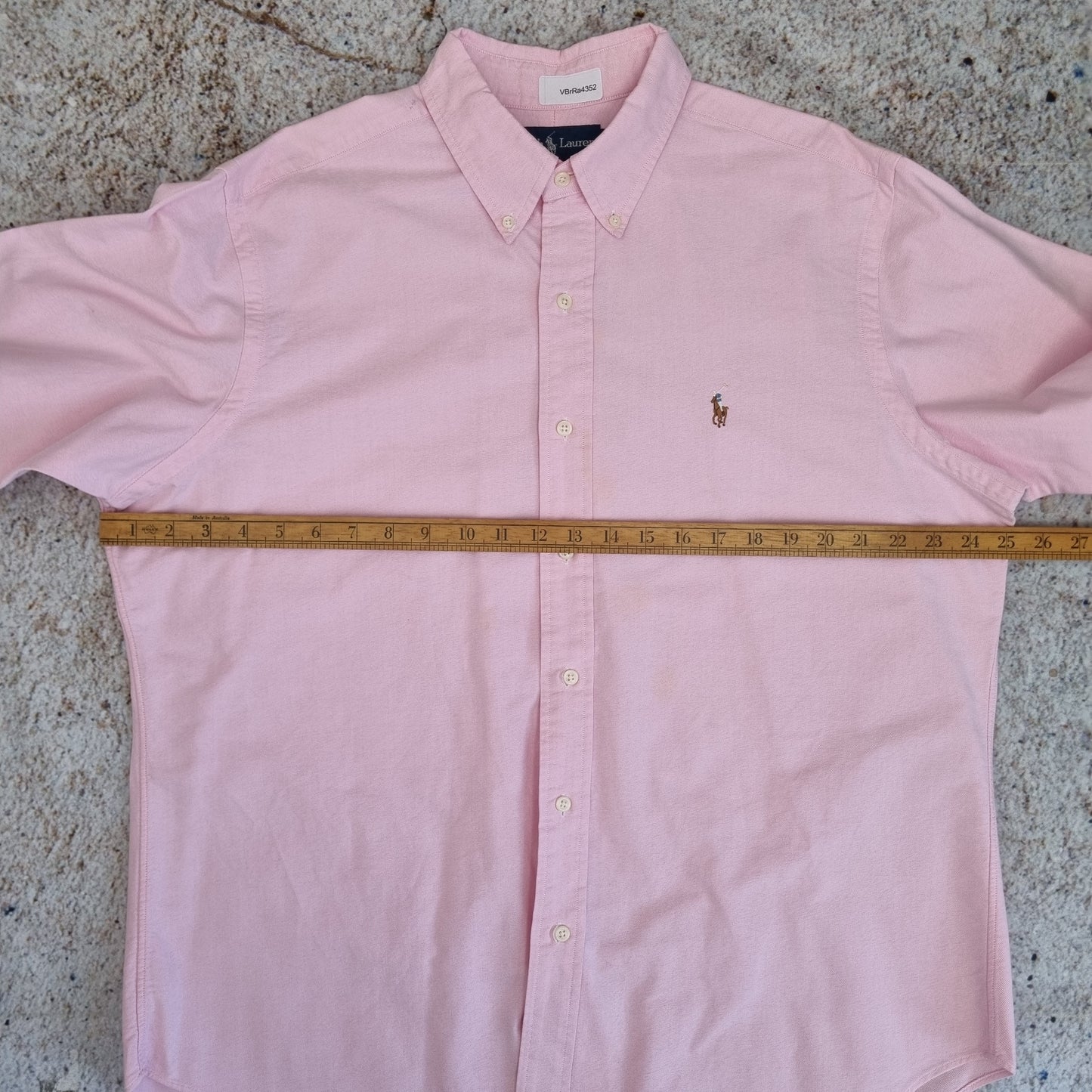 Ralph Lauren OXFORD SHIRT CLASSIC FIT PLAIN - Pink - Size L