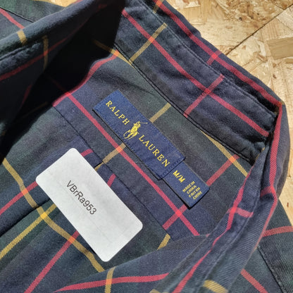 Ralph Lauren Oxford Shirt Check Tartan-  Size M - Red Green