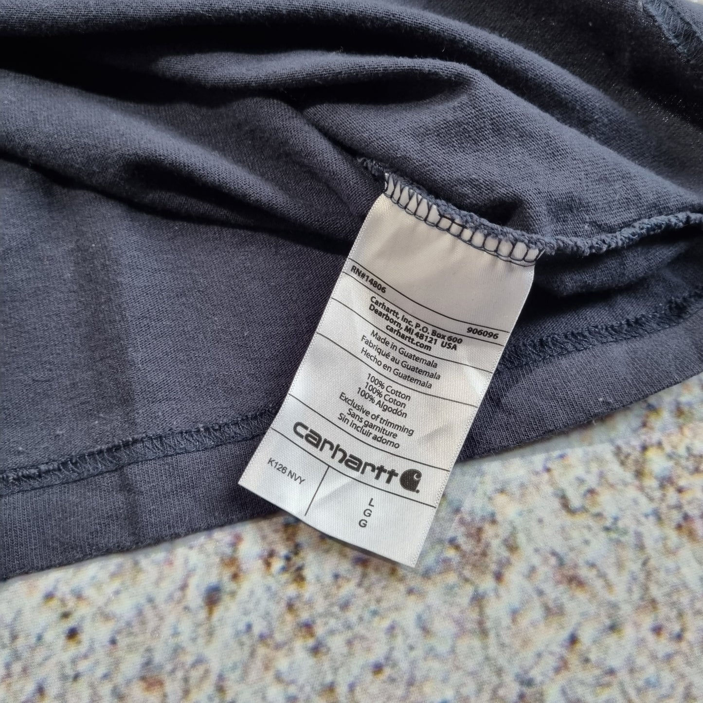 CARHARTT POCKET T-SHIRT LONG SLEEVE LOOSE FIT - Blue - Size L