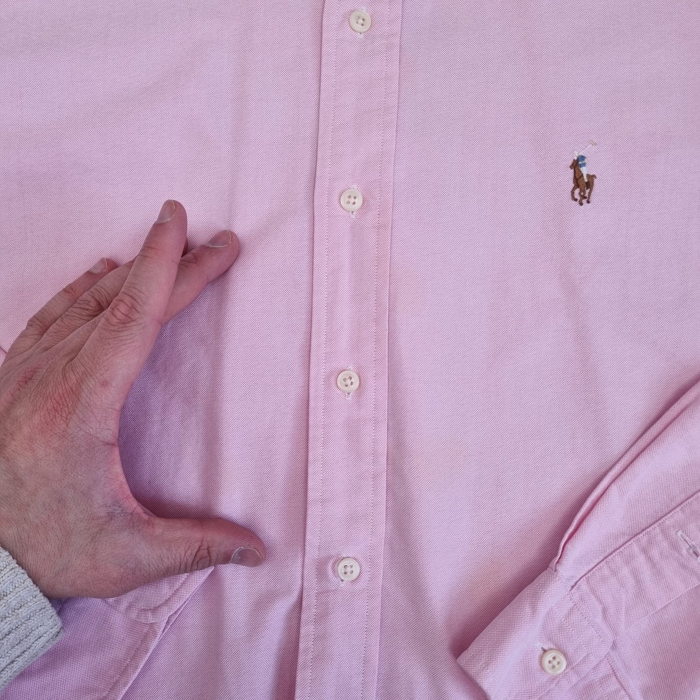 Ralph Lauren OXFORD SHIRT CLASSIC FIT PLAIN - Pink - Size L