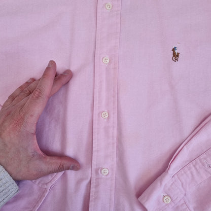 Ralph Lauren OXFORD SHIRT CLASSIC FIT PLAIN - Pink - Size L