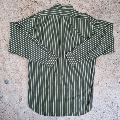 Ralph Lauren OXFORD SHIRT BLAKE 100% COTTON STRIPE - Green - Size L