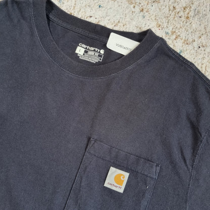 CARHARTT POCKET T-SHIRT LONG SLEEVE LOOSE FIT - Blue - Size L