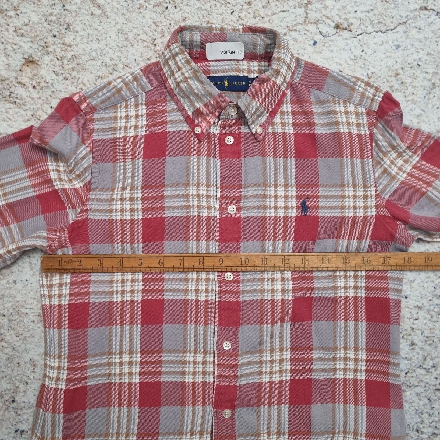 Ralph Lauren OXFROD SHIRT FLANNEL CHECK  - Red - Size S