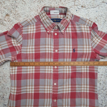 Ralph Lauren OXFROD SHIRT FLANNEL CHECK  - Red - Size S