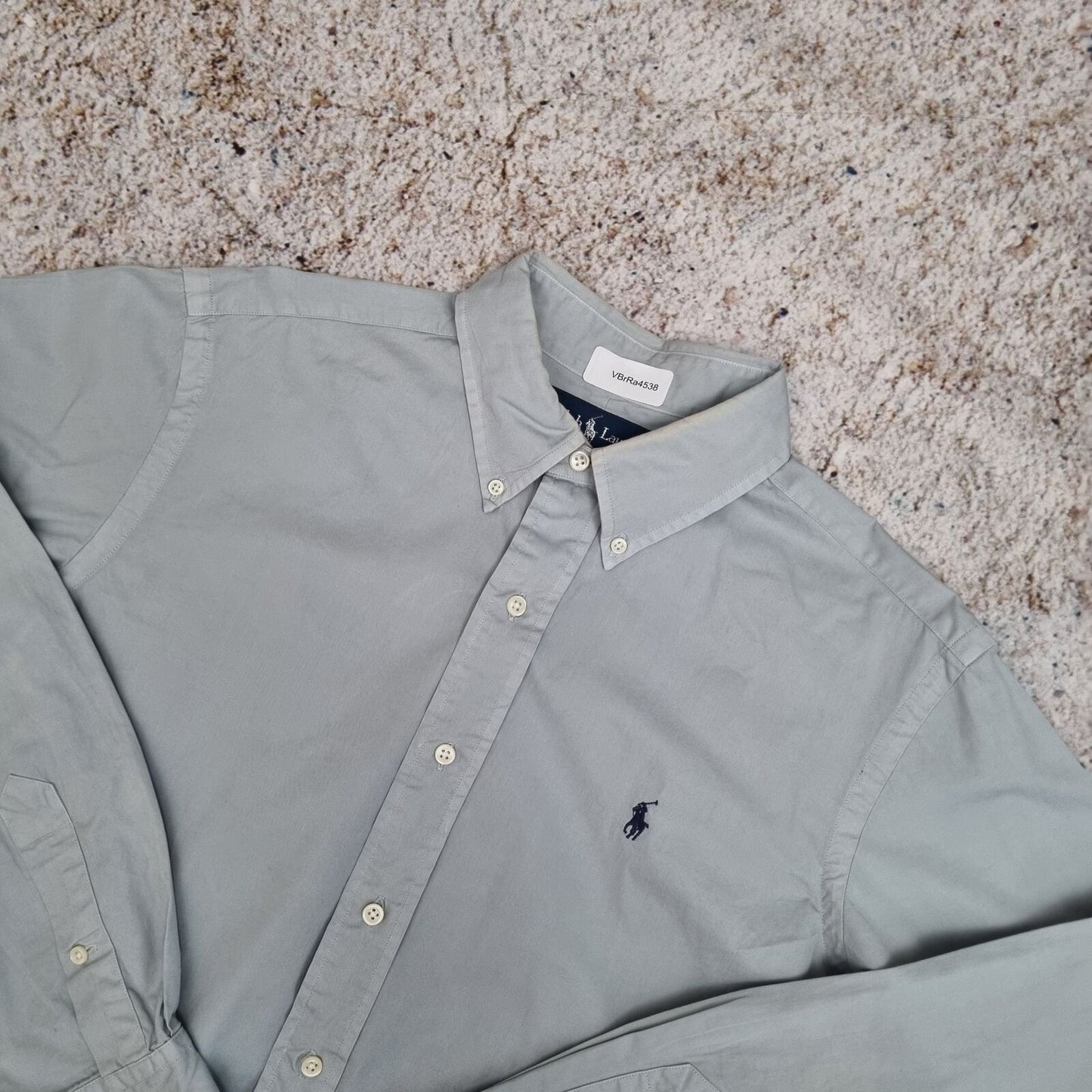 Ralph Lauren OXFORD SHIRT CLASSIC FIT PLAIN - Grey - Size M