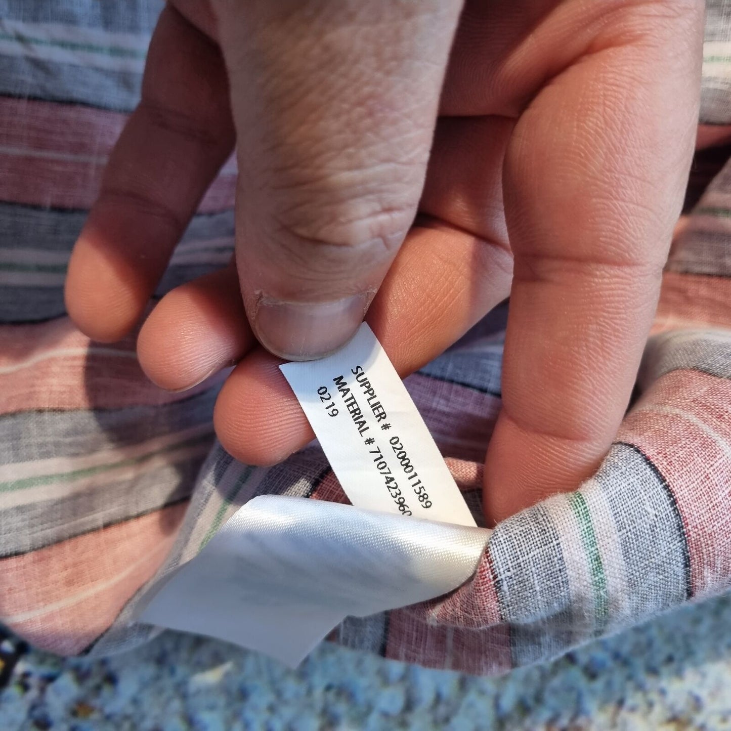 Ralph Lauren OXFORD SHIRT 100% LINEN STRIPE - Red - Size XXL