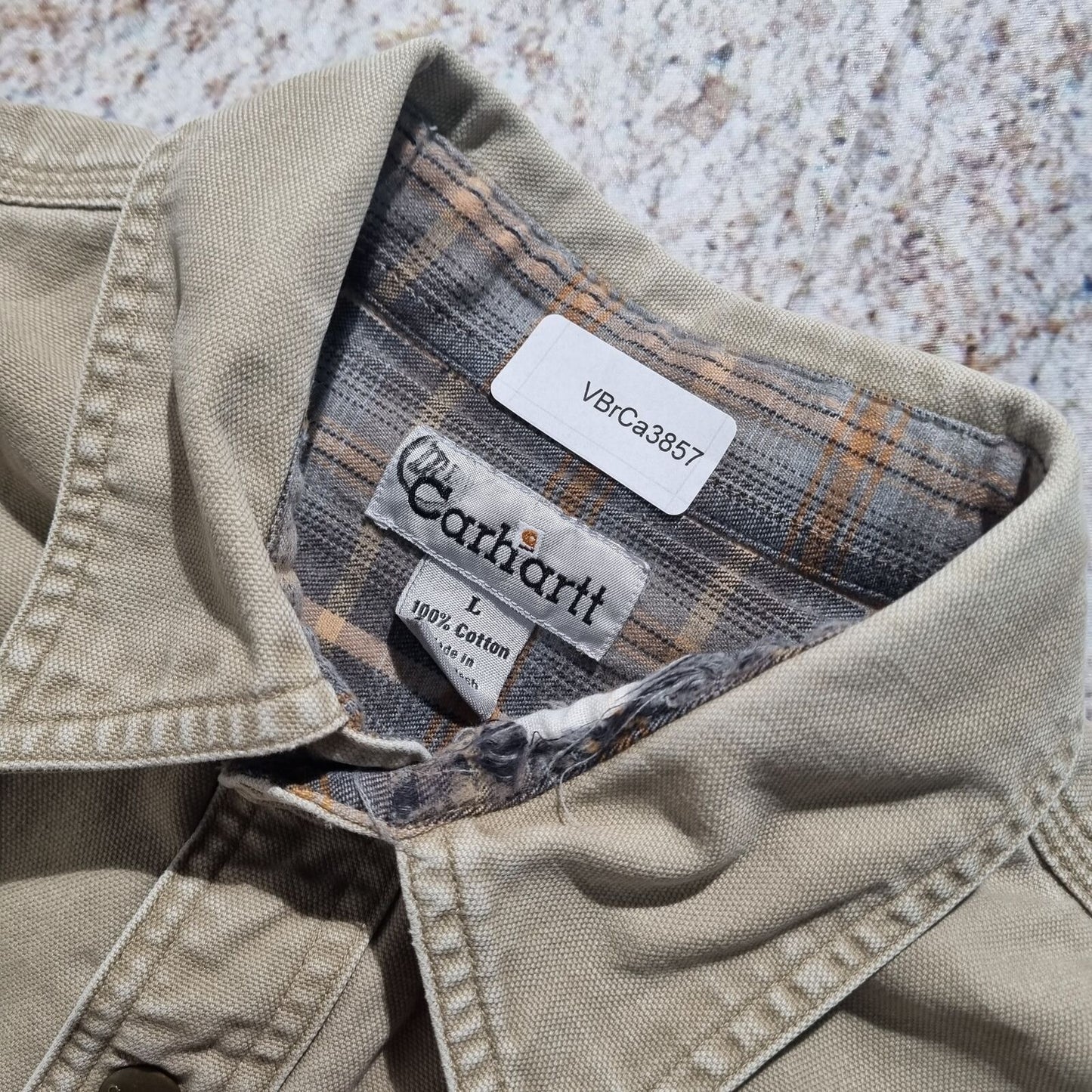 Carhartt OVER SHIRT HEAVYWEIGHT DISTRESSED - Brown - Size L