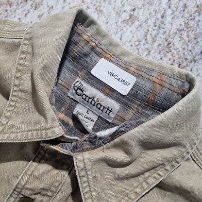 Carhartt OVER SHIRT HEAVYWEIGHT DISTRESSED - Brown - Size L