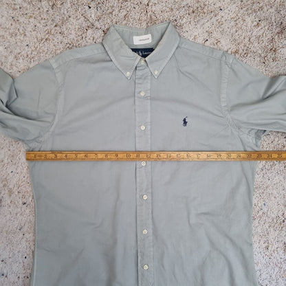 Ralph Lauren OXFORD SHIRT CLASSIC FIT PLAIN - Grey - Size M