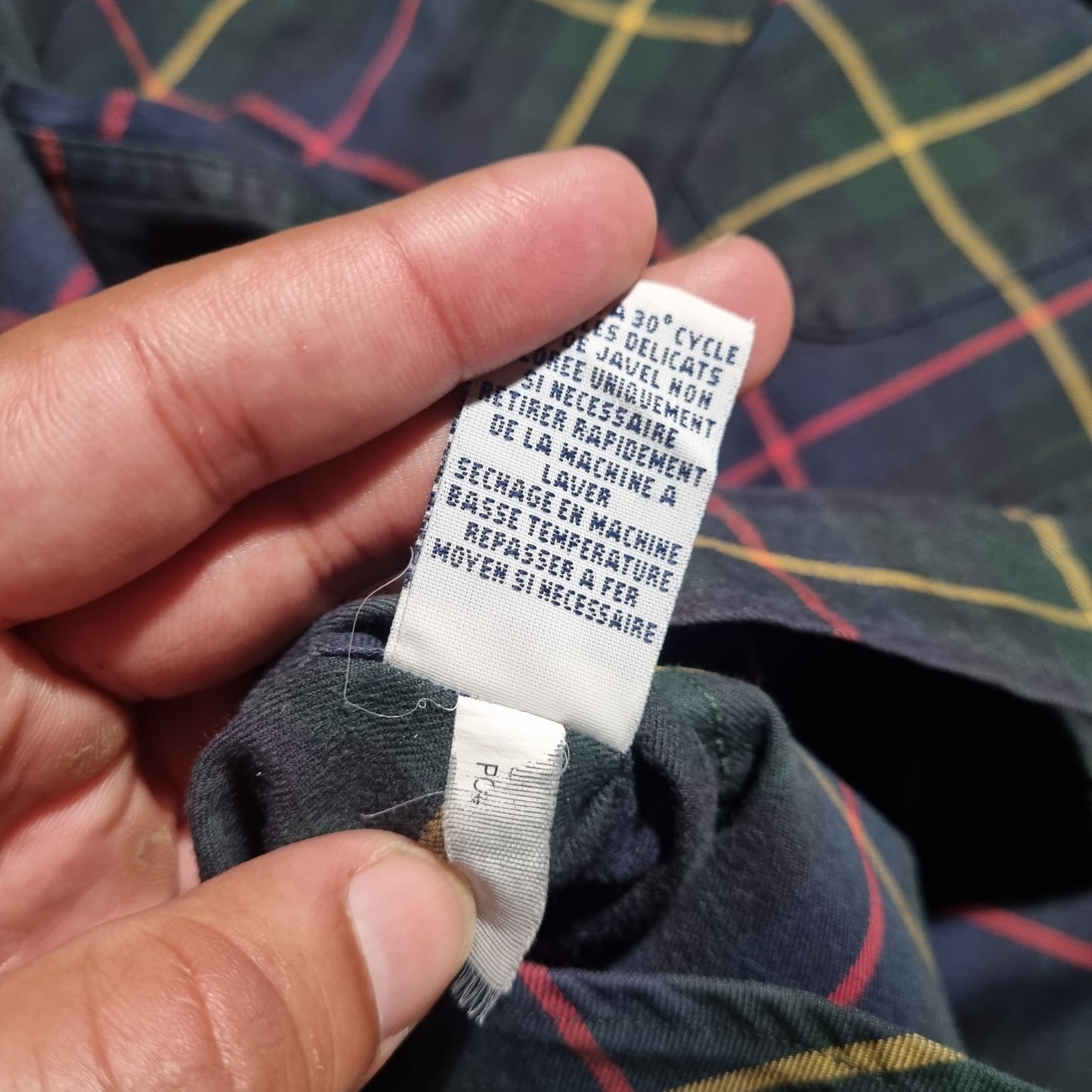 Ralph Lauren Oxford Shirt Check Tartan-  Size M - Red Green