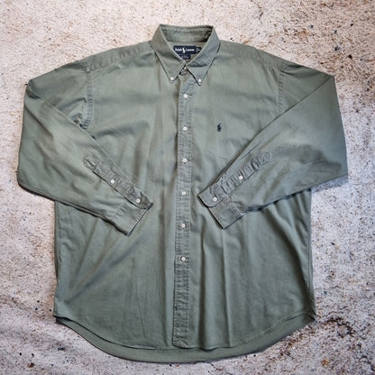 Ralph Lauren OXFORD SHIRT BLAKE PLAIN - Green - Size XL