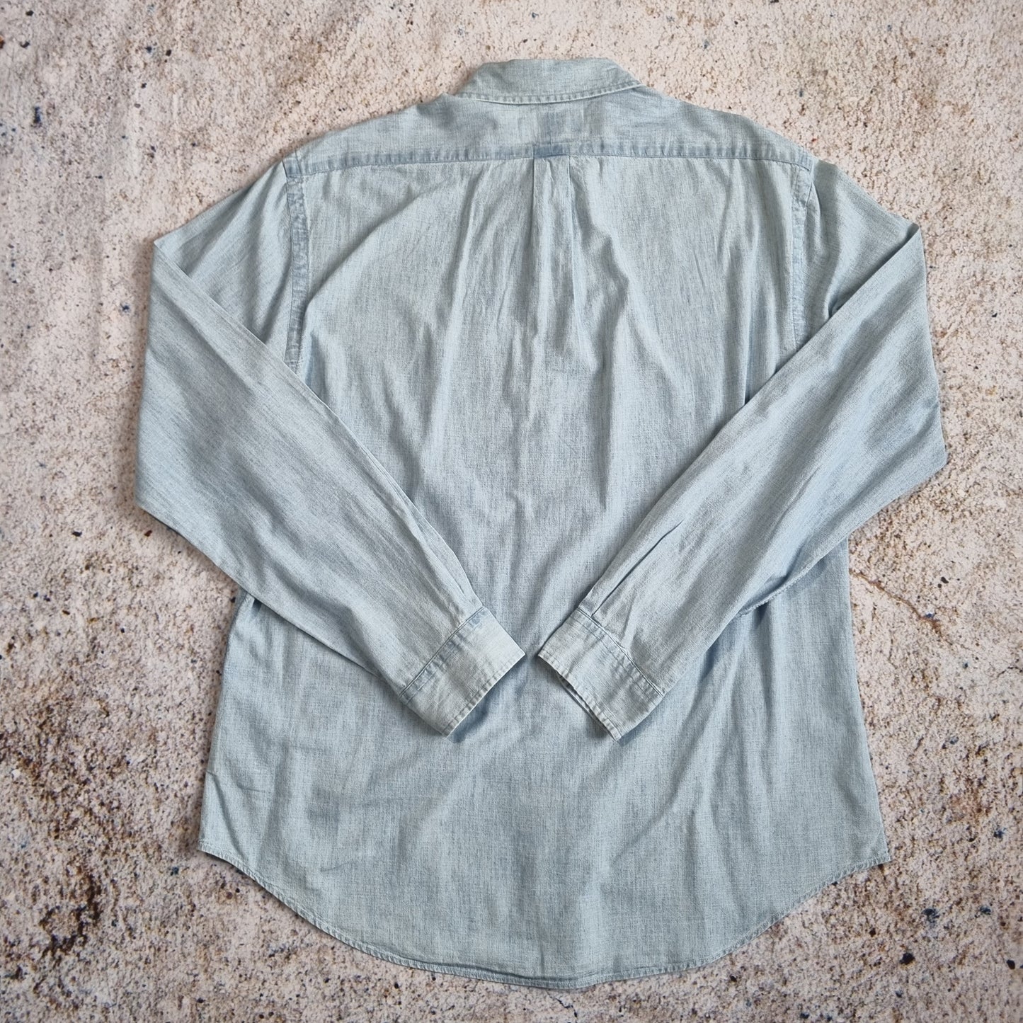 RALPH LAUREN OXFORD SHIRT SLIM FIT DENIM STYLE - Blue - Size XL